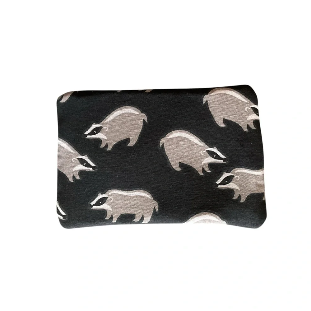Raccoon Print Tissue Cover- Black and Gray
